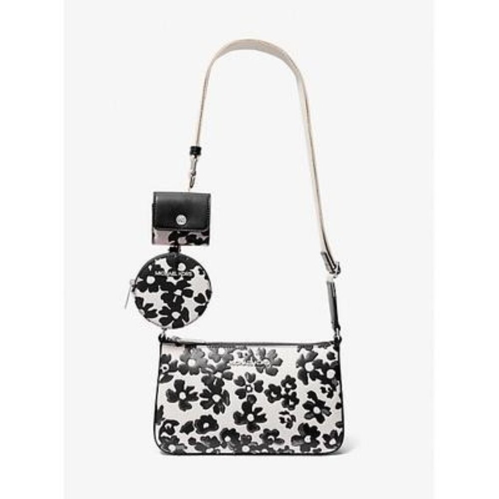 MICHAEL KORS Jet Set Small Sequined Floral Print Crossbody Bag NWT